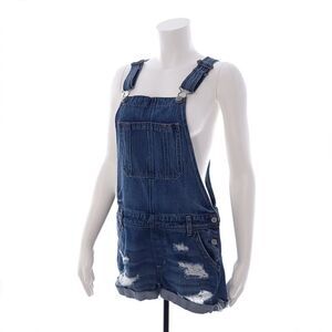 American Eagle Womens Size XS Tomgirl Shortall Denim Distressed Romper